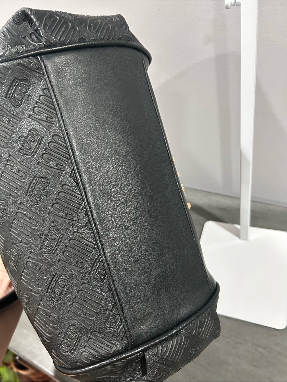 Juicy Couture Black Embossed Logo Tote with Gold Hardware - Picture 7 of 12